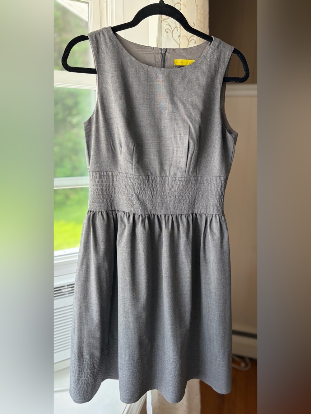 Jack Rogers Lightweight Wool Minimalist Capsule Wardrobe Fit/Flare Dress Sz 8